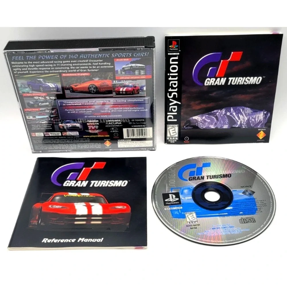 Gran Turismo (PlayStation, PS1) COMPLETE IN BOX CIB Black Label